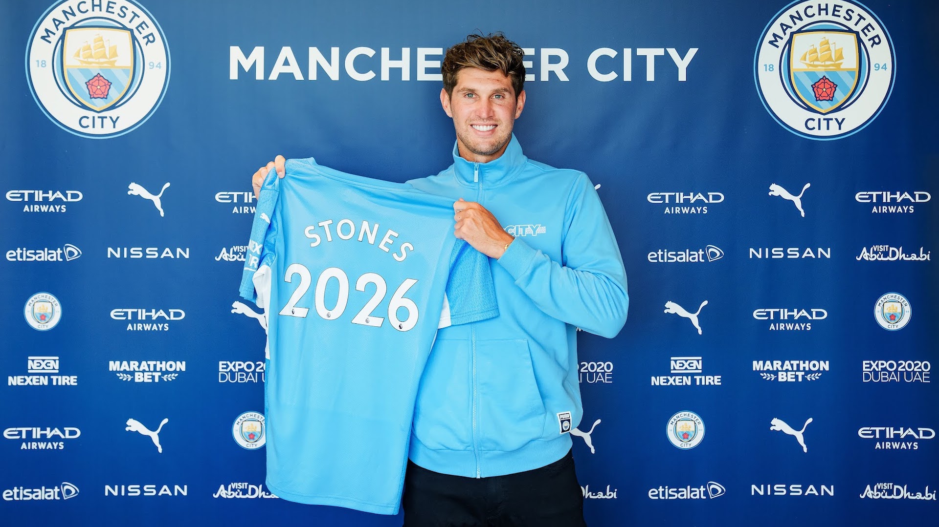 Stones signs new five-year contract with Manchester City