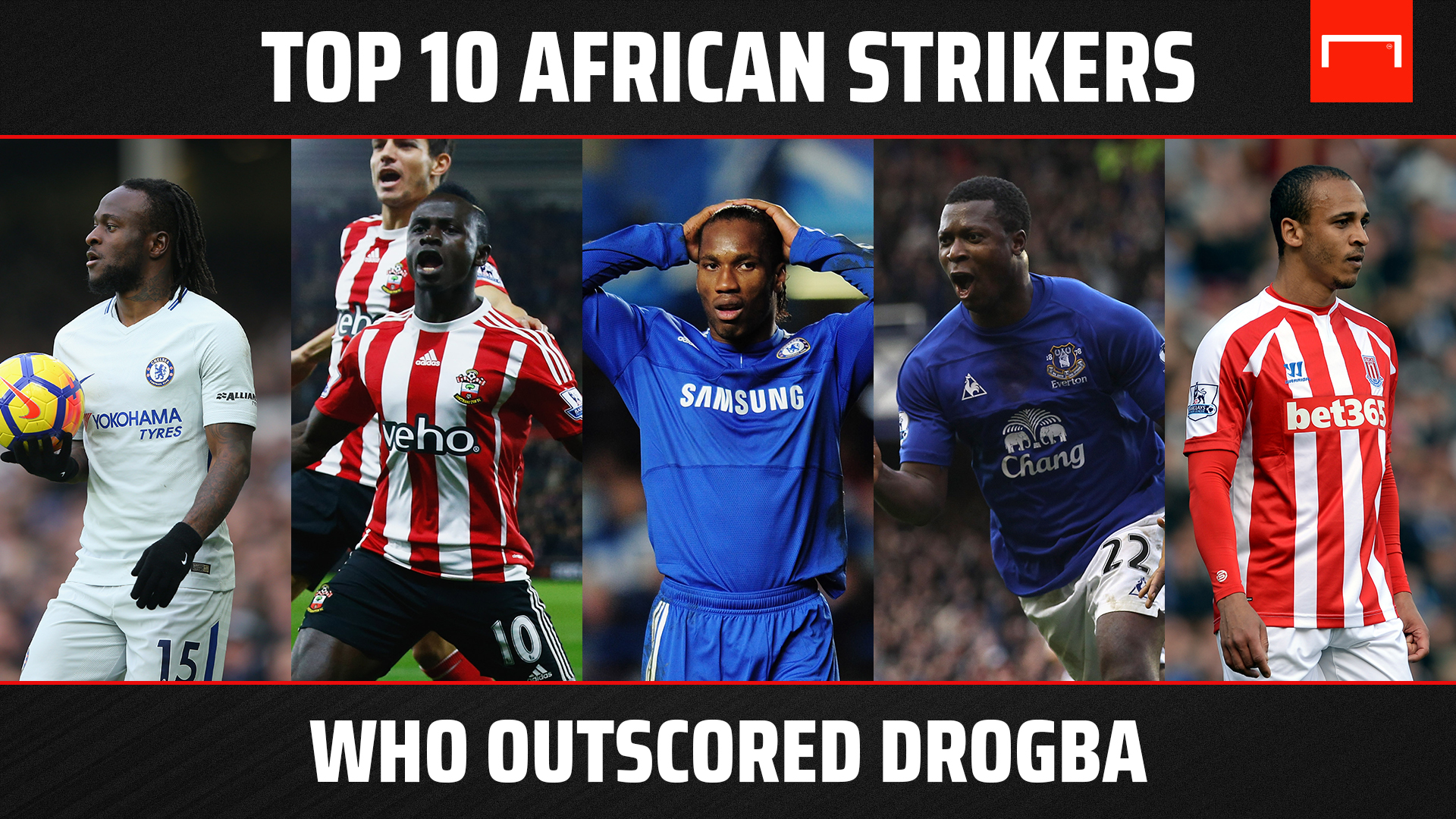 Top 10: African strikers who outscored Drogba in a single Prem season