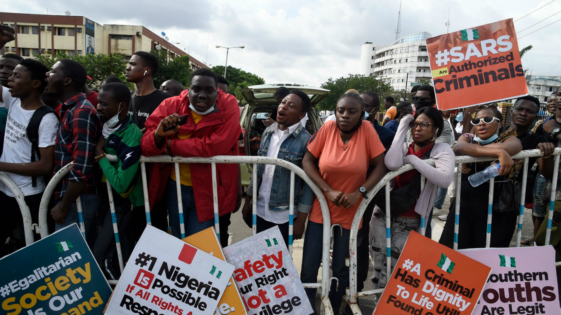 #EndSARS: Sarr, Balogun and Ogu join Nigeria youths in protest against police brutality