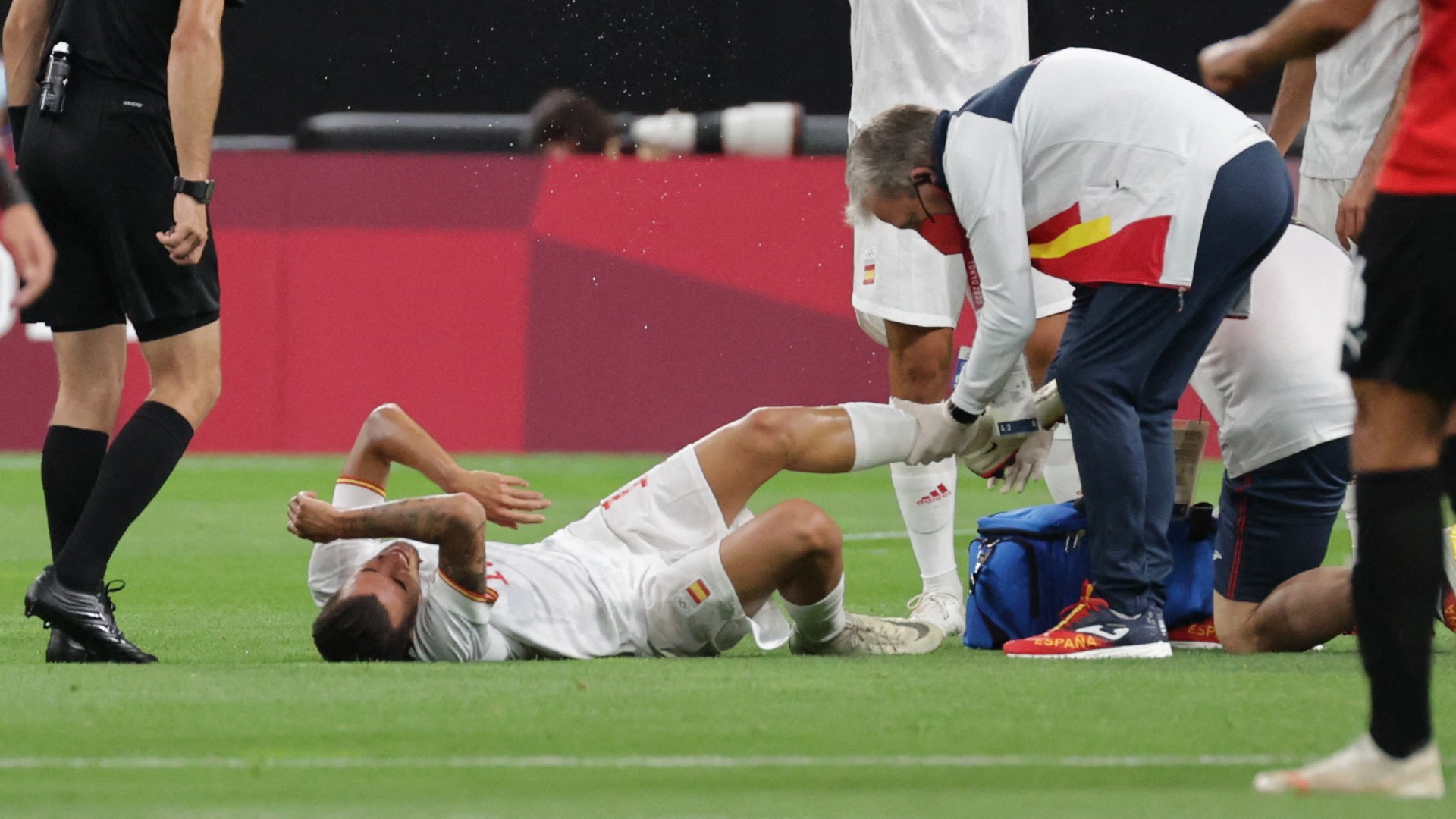 Injury worry for Real Madrid midfielder Ceballos as he limps out of Spain clash with Egypt at Olympics