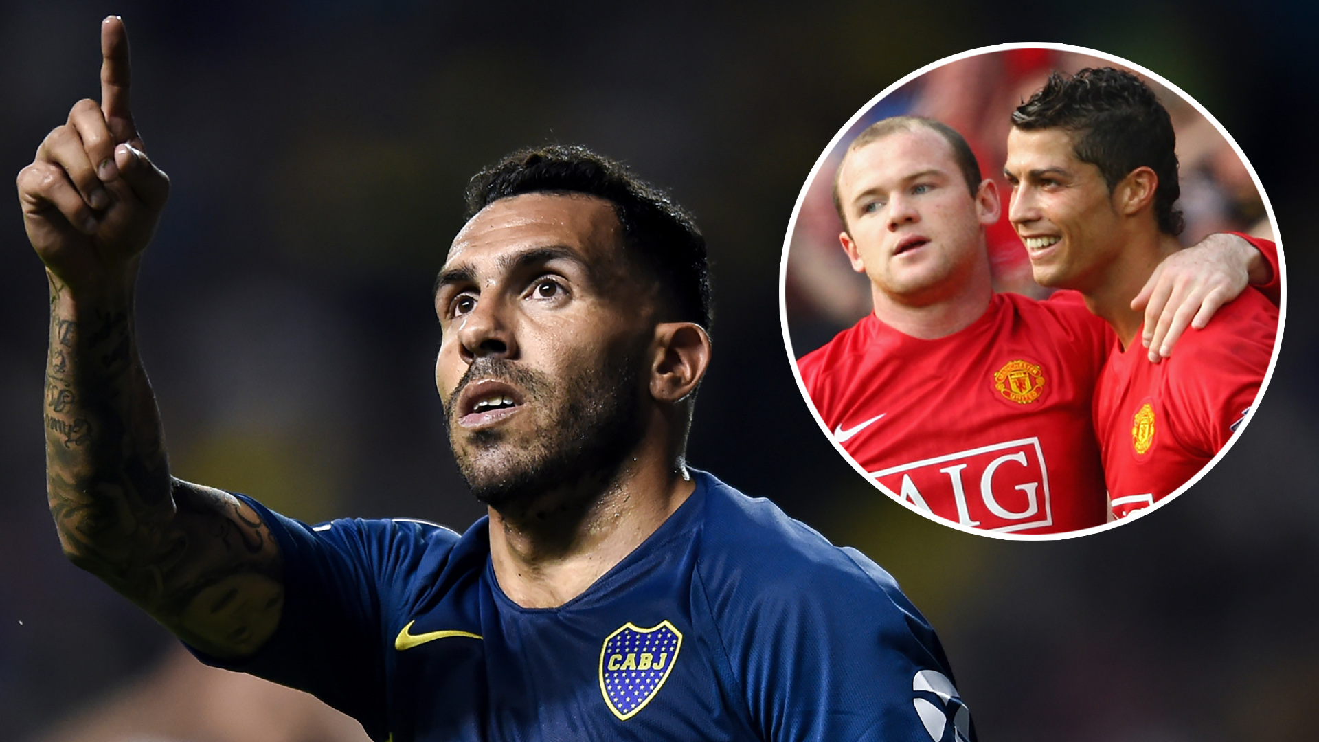Ronaldo & Rooney join Messi in Tevez's dream XI as seven Man Utd players feature but City stars snubbed
