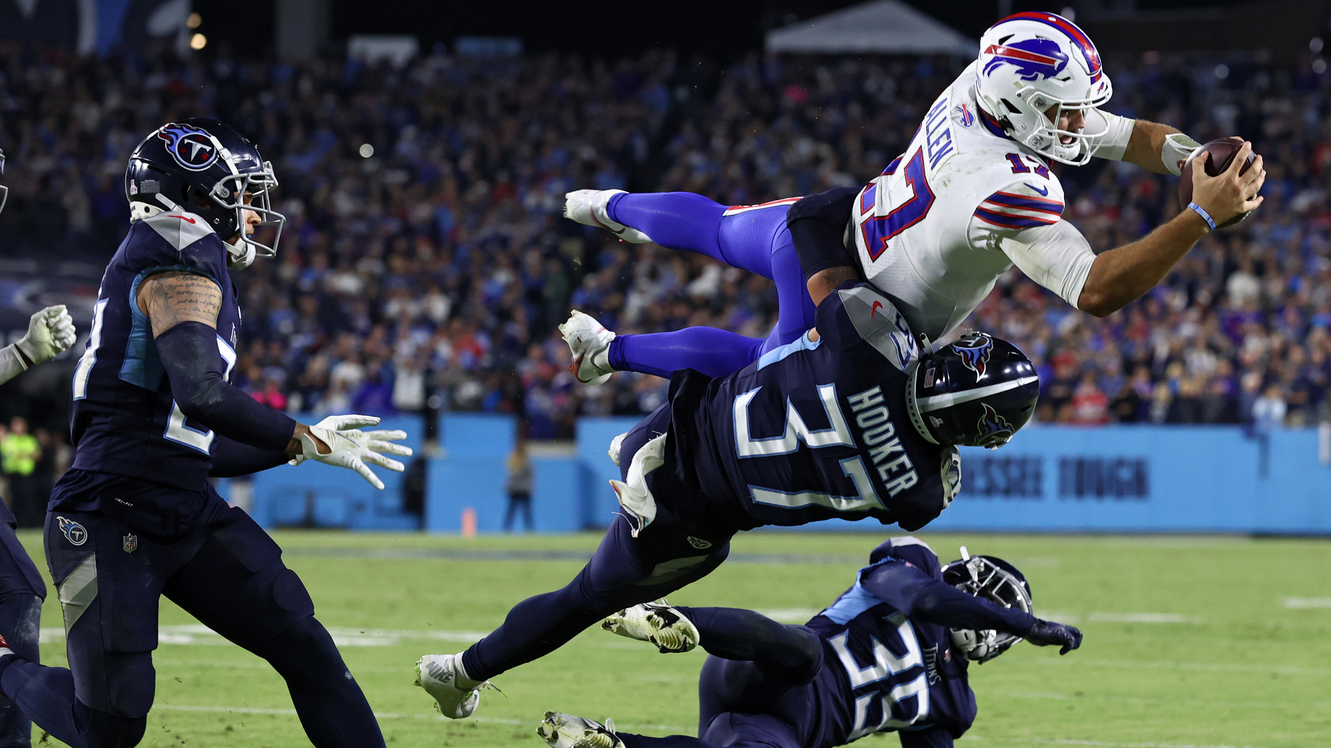 amani hooker josh allen 101821 getty