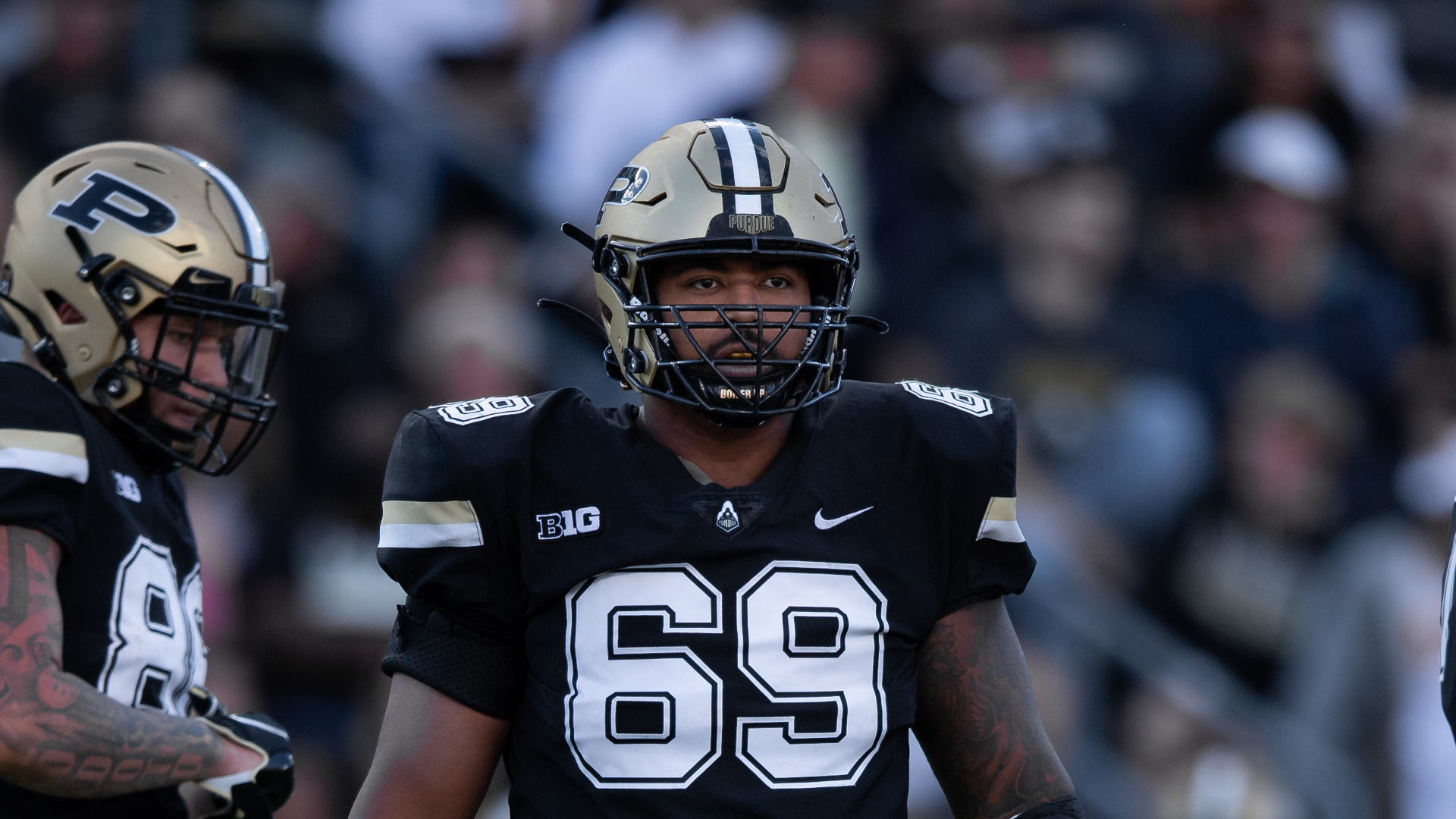 Purdue lineman 'chugs' random beer thrown onto discipline throughout Iowa upset