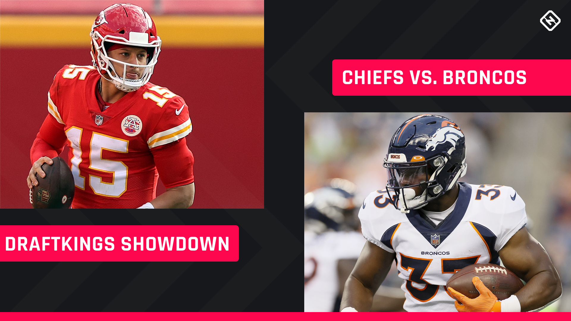 week 18 chiefs broncos draftkings showdown getty