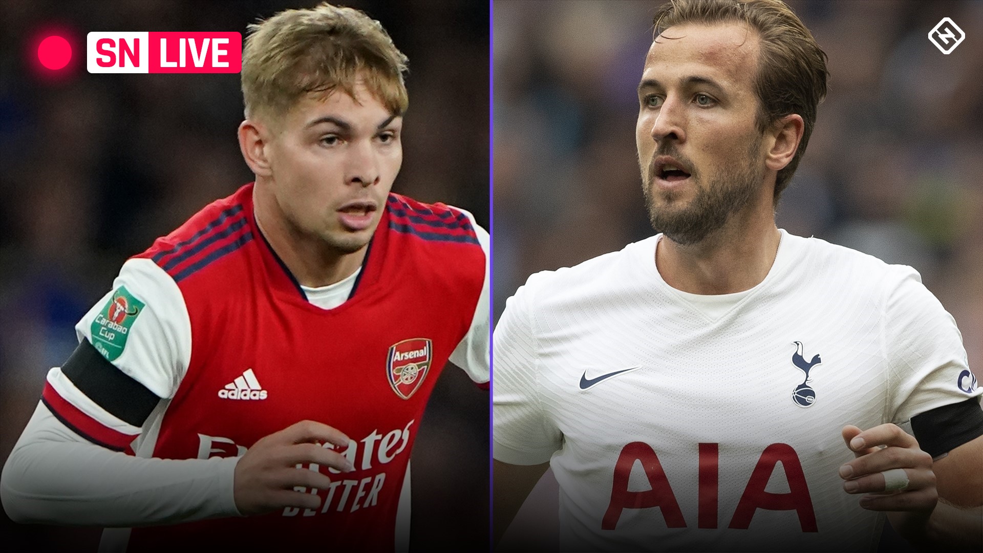 live emile smith rowe harry kane arsenal