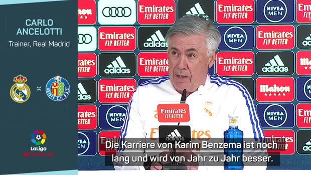 Ancelotti über Benzema: "Von Jahr zu Jahr besser" Ancelotti über Benzema: "Von Jahr zu Jahr besser"