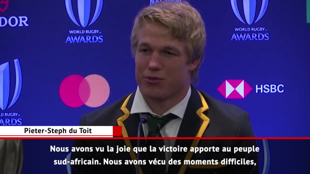World Rugby : World Rugby - Du Toit, lu joueur de l'anne - 'De la joie pour notre pays'