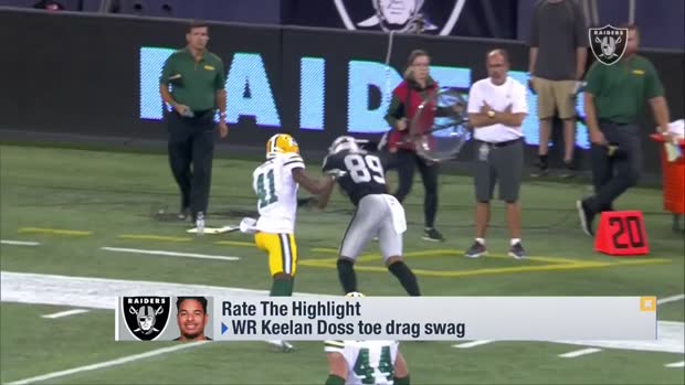 'Good Morning Football' rates Oakland Raiders wide receiver Keelan Doss' PRE Week 3 toe drag swag 'Good Morning Football' rates Oakland Raiders wide receiver Keelan Doss' PRE Week 3 toe drag swag