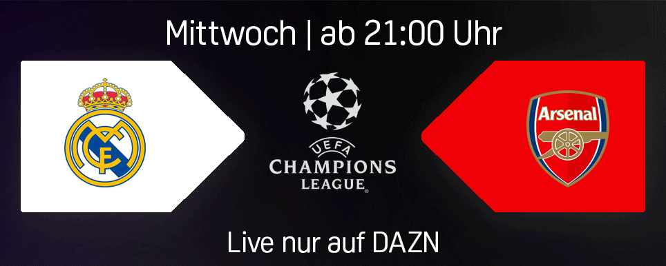 Real Madrid Arsenal DAZN UEFA Champions League