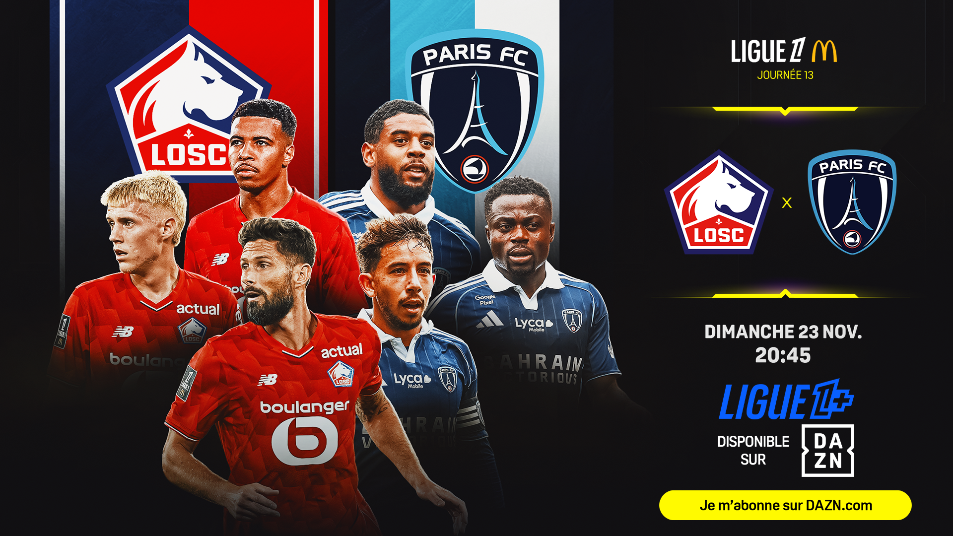 Comment regarder LOSC Lille - Paris FC ? Date, heure, streaming et ...