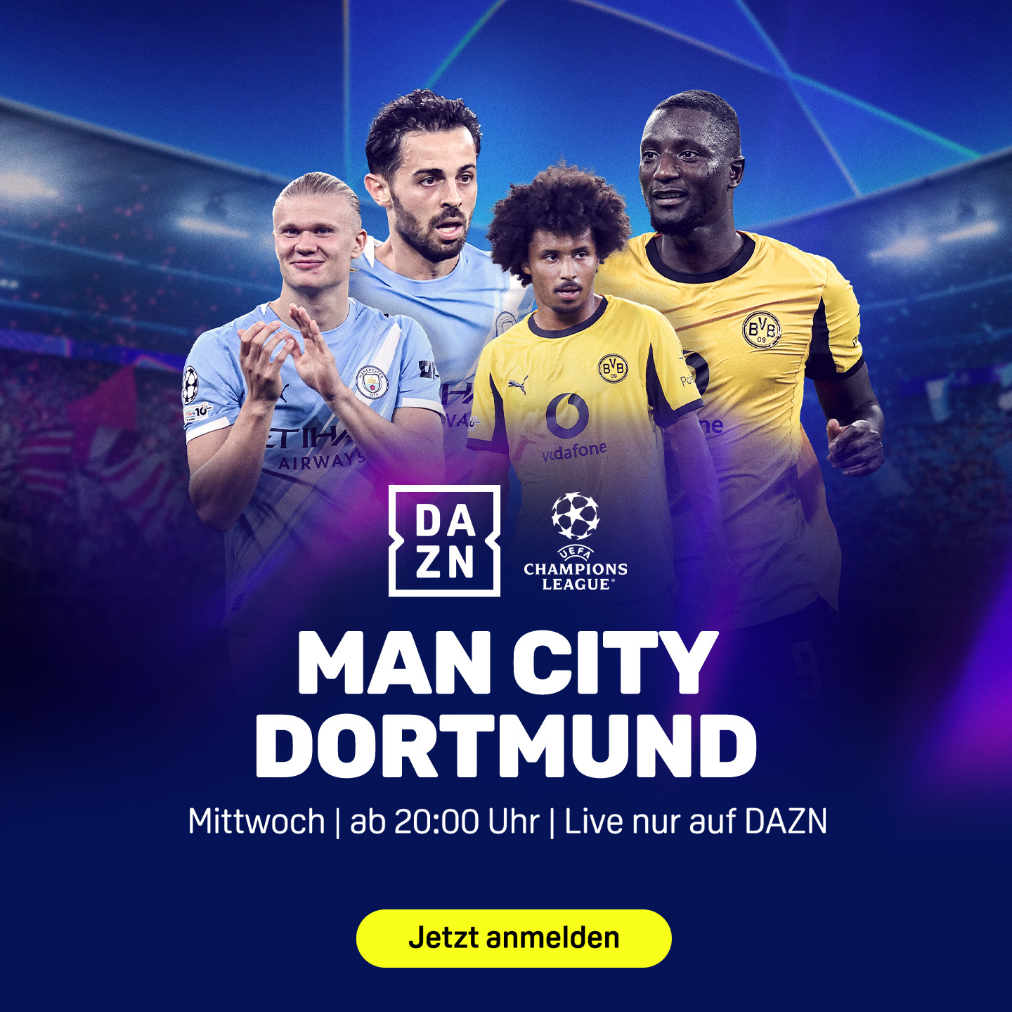 Manchester City Borussia Dortmund Champions League MD 4 Banner