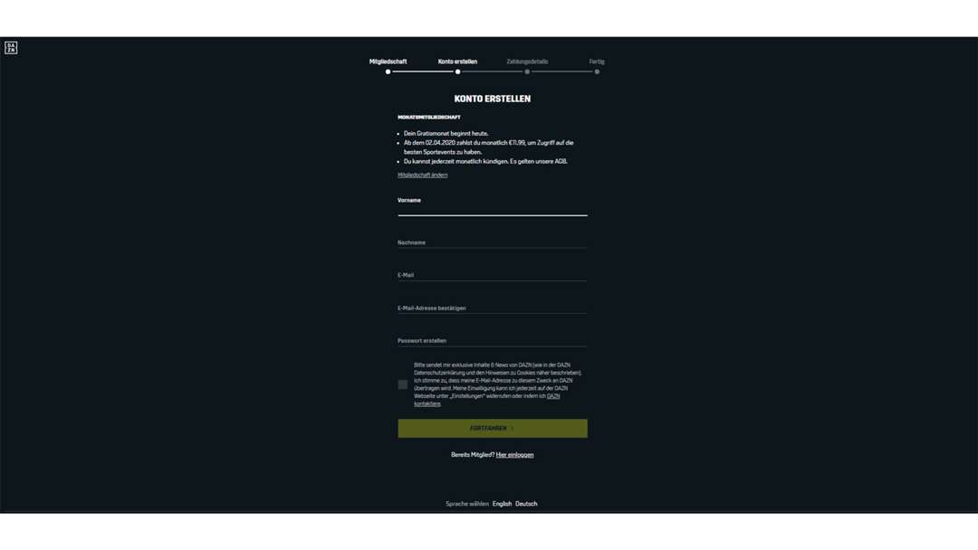 DAZN Login und Signin So einfach ist die Anmeldung DAZN News Deutschland