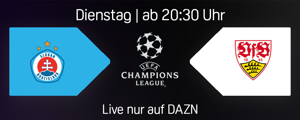 Slovan Bristlava VfB Stuttgart UEFA Champions League DAZN 7. Spieltag