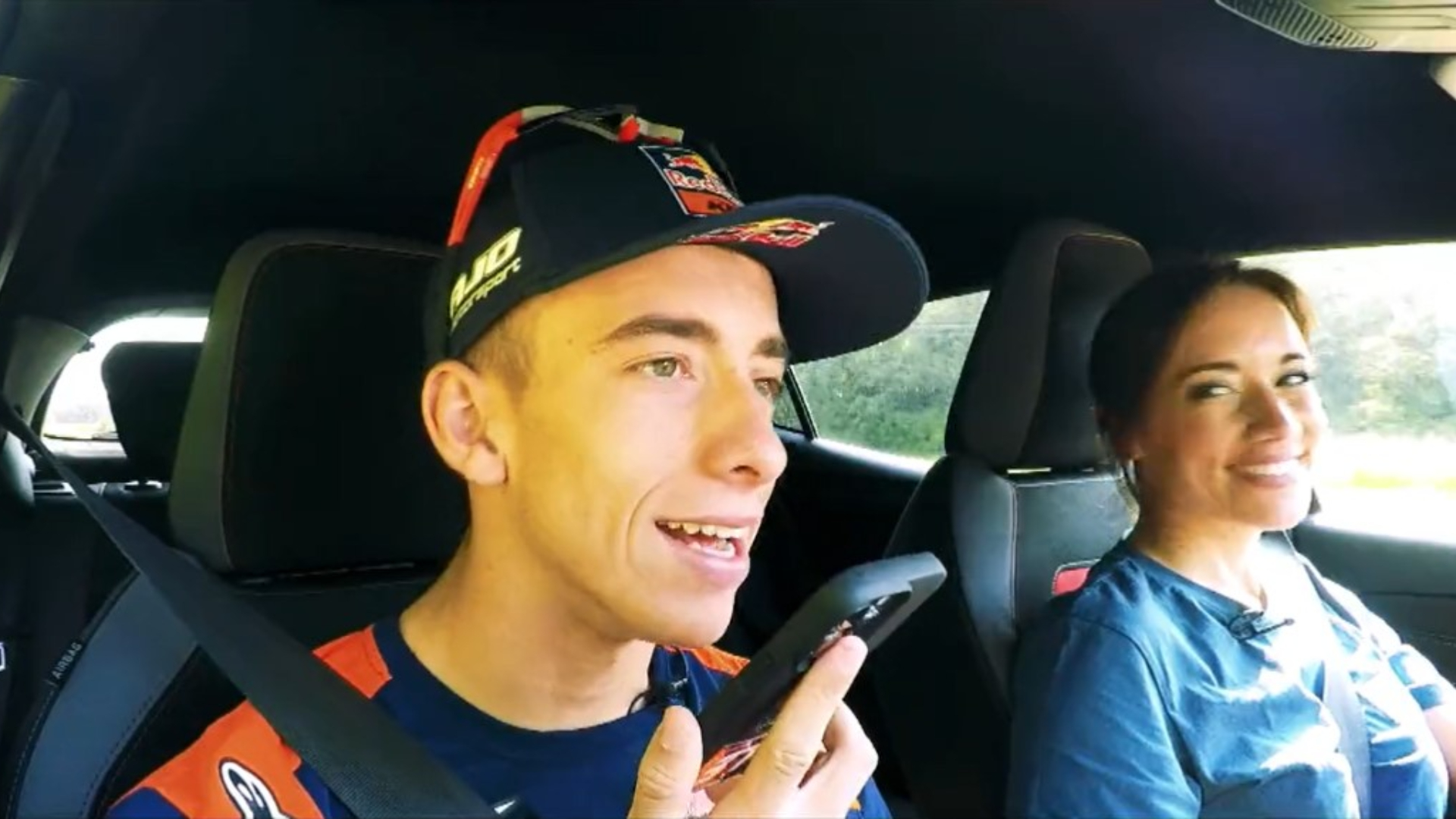 Pedro Acosta, Natacha Alfageme, Carpool, MotoGP