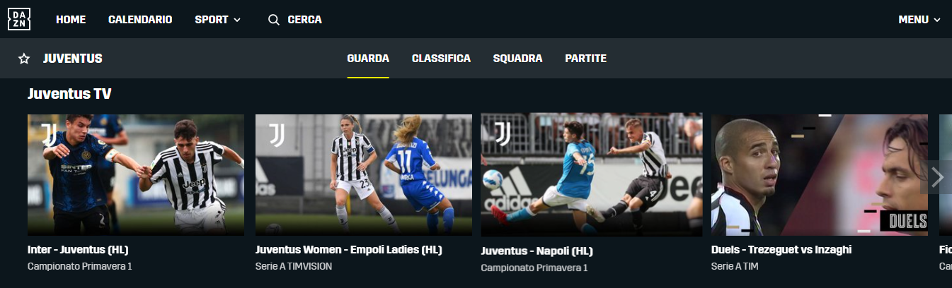 Juventus TV, come vederla in Italia e su DAZN