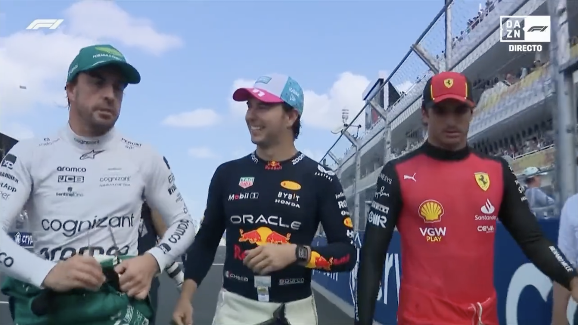 Fernando Alonso, Checo Pérez, Carlos Sainz, Aston Martin, Red Bull, Ferrari, GP Miami, F1