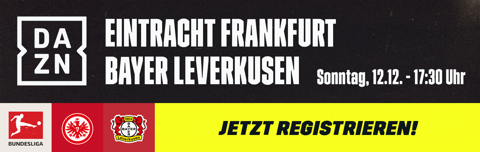Eintracht Frankfurt Bayer Leverkusen 12.12. Banner