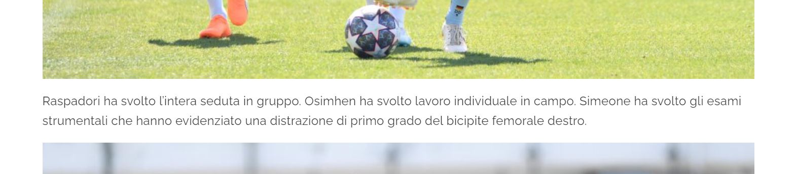 Il comunicato del Napoli sulle condizioni di Osimhen e Simeone