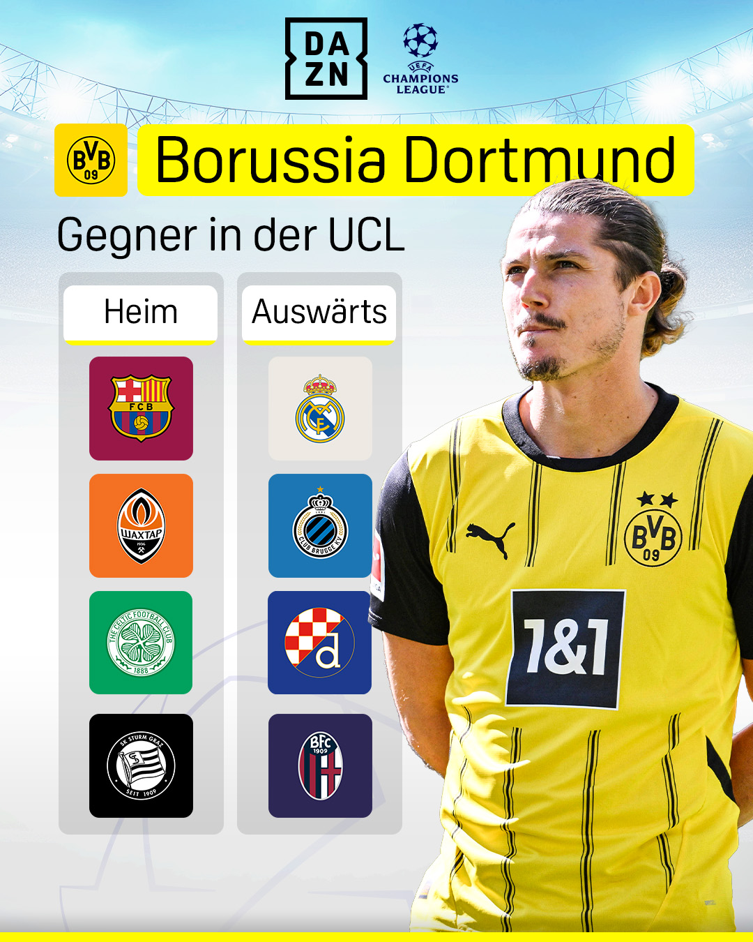 Borussia Dortmund BVB Gegner UEFA Champions League Ligaphase