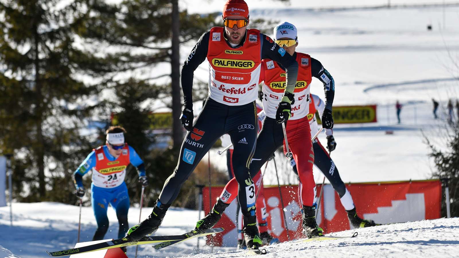  Nordische Kombination, Übertragung: Olympia-Wettbewerb von der Illustration 