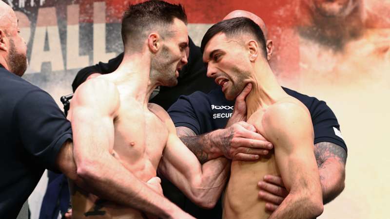 Josh Taylor and Jack Catterall clash at heated weigh-in