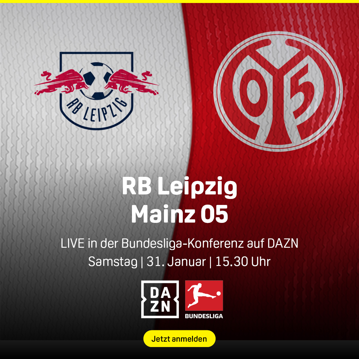 RB Leipzig Mainz 05 Banner Bundesliga 20. Spieltag