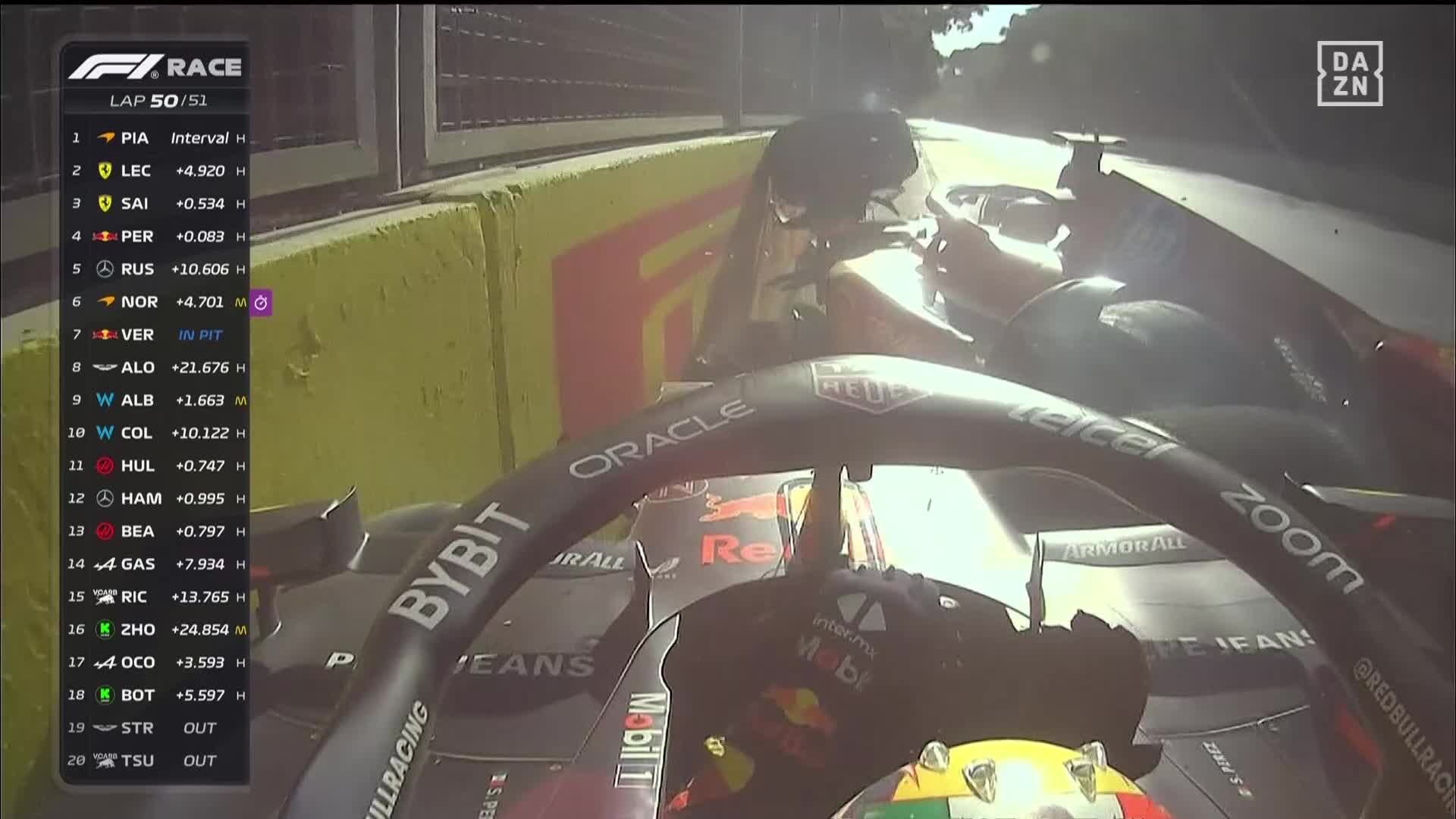 Accidente Checo Pérez Carlos Sainz