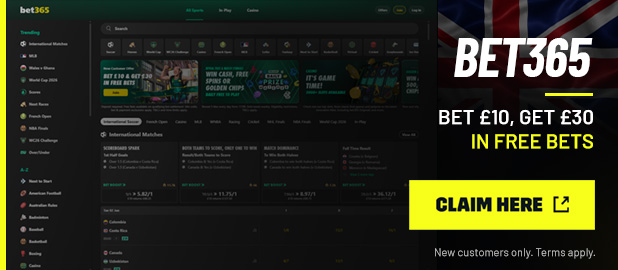 bet365 - Bet £10, Get £30 in Free Bets - Claim Here (New customers only. Terms apply.)