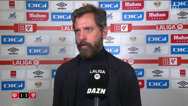 Quique Sánchez Flores y sus palabras en DAZN tras lo sucedido entre Ocampos y un aficionado del Rayo: "Me resulta peligroso que haya mentes dispersas en los estadios"