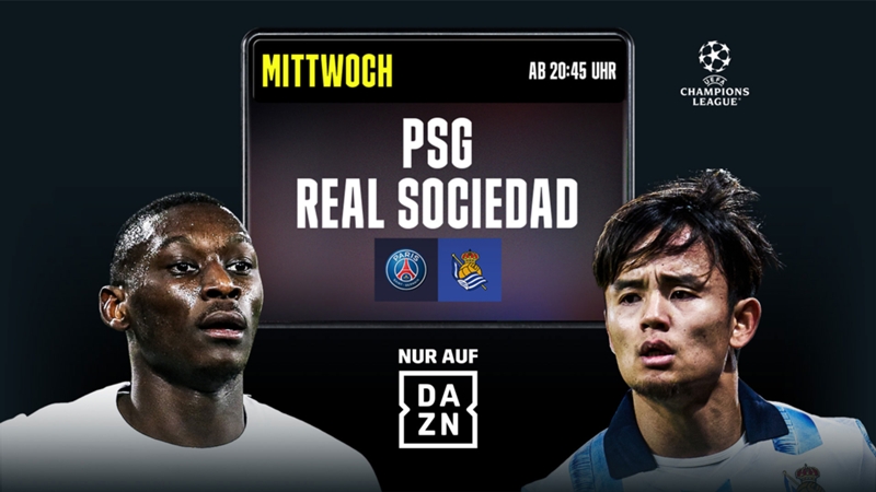 Wer zeigt / überträgt PSG vs. Real Sociedad heute live im TV und LIVE-STREAM?