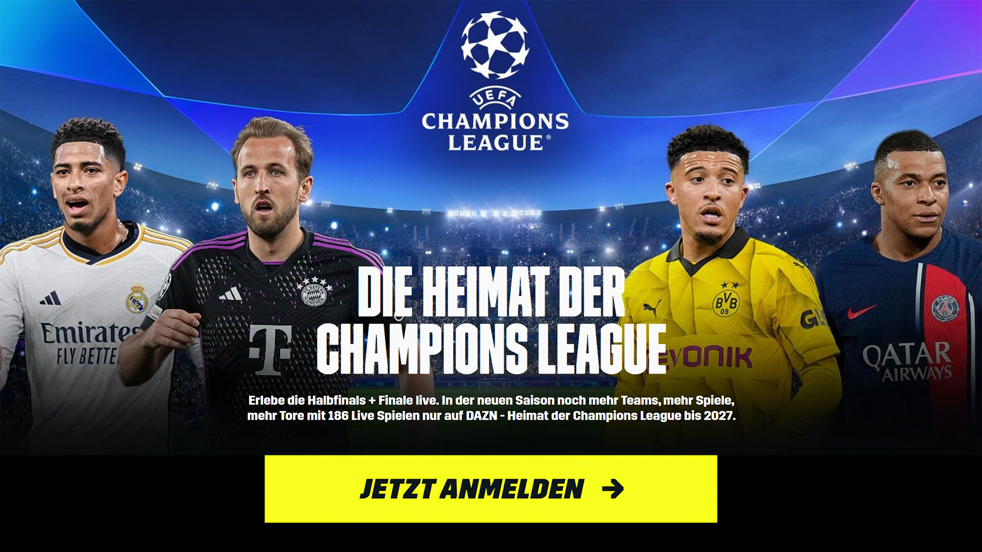 Heimat der Champions League Banner CTA Banner 3