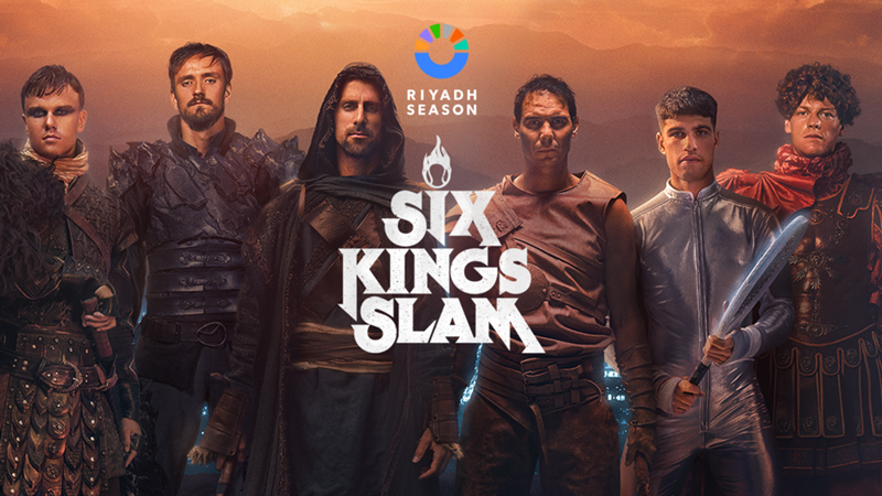 "Six Kings Slam" su DAZN: in arrivo Sinner, Djokovic, Nadal, Alcaraz, Medvedev e Rune