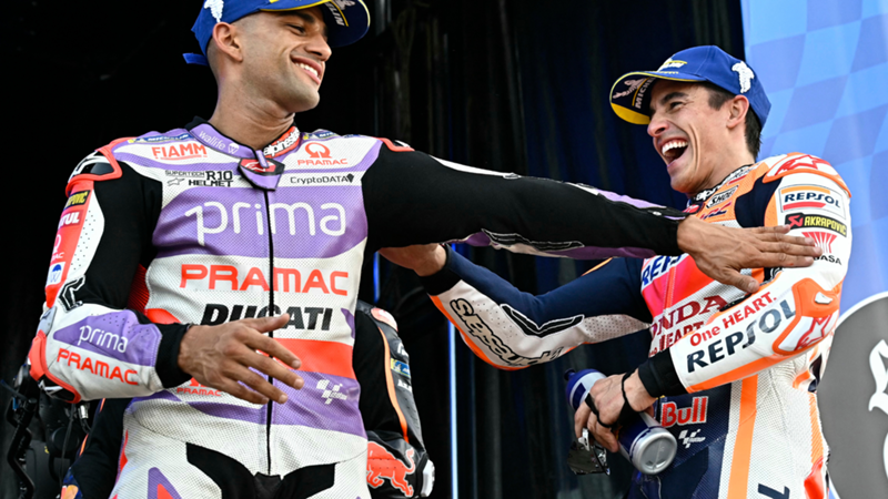 Jorge Martín espera seguir aprendiendo de los datos de Marc Márquez: "Tenemos un estilo muy parecido sobre la Ducati"