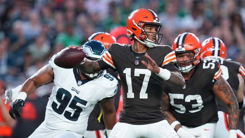 Así fue el duelo más esperado del Cleveland Browns vs Philadelphia Eagles: Los quarterbacks rookies siguen progresando