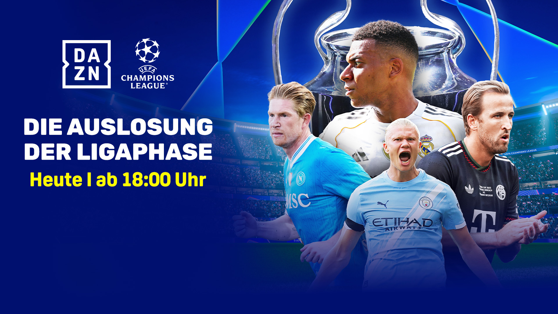 UEFA Champions League Auslosung Ligaphase 2025/26 Banner