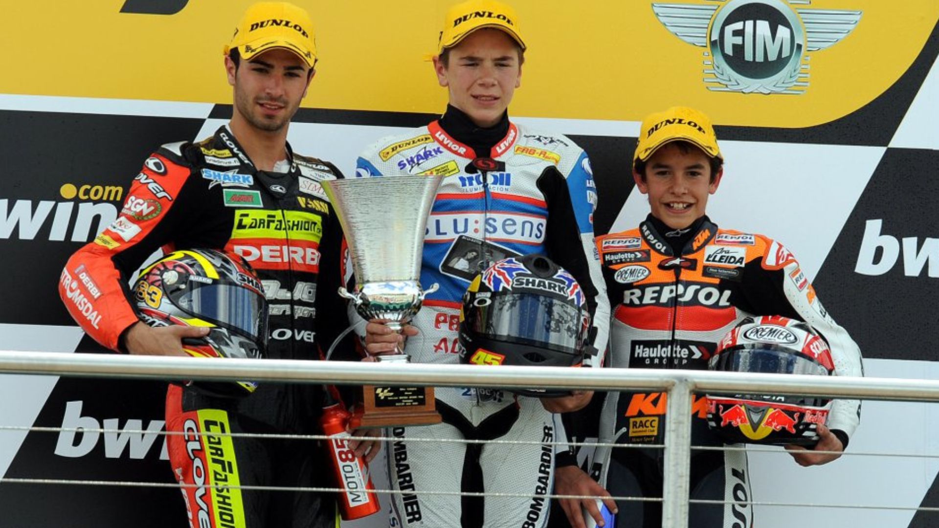 first podium marc marquez 125cc 2008