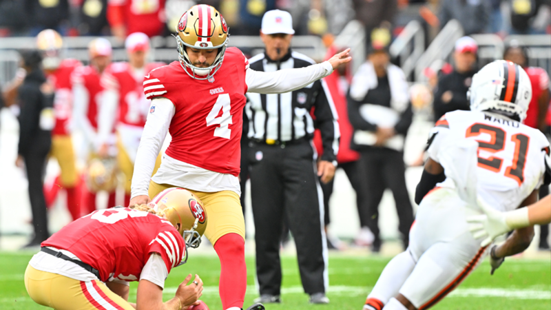 Jake Moody acaba con la histórica racha de Brock Purdy: así fue el alucinante final de partido entre San Francisco 49ers y Cleveland Browns