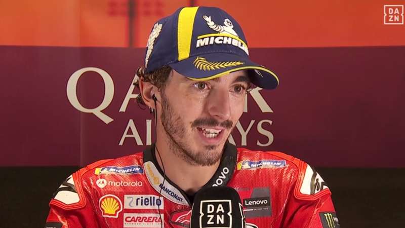 Pecco Bagnaia y su mensaje tras los problemas de Jorge Martín en los neumáticos en la carrera larga del GP de Qatar: "Son cosas que te pueden pasar"