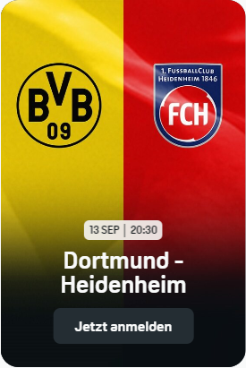 BVB Borussia Dortmund 1. FC Heidenheim Bundesliga DAZN