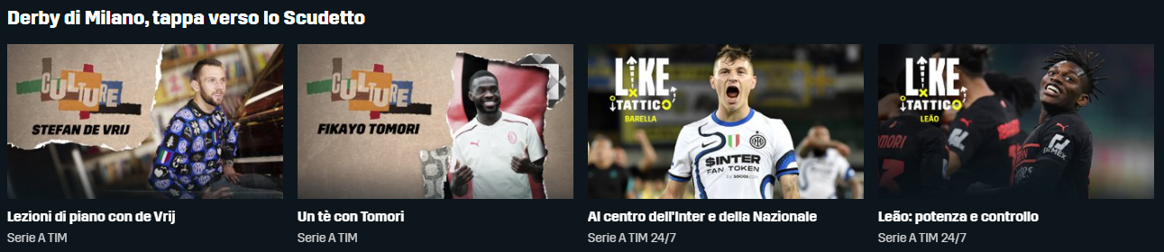 Rail derbi di Milano, Inter-Milan, DAZN Italia