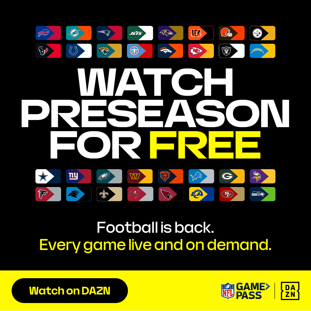 NFL preseason marketing creative - UK (1x1)