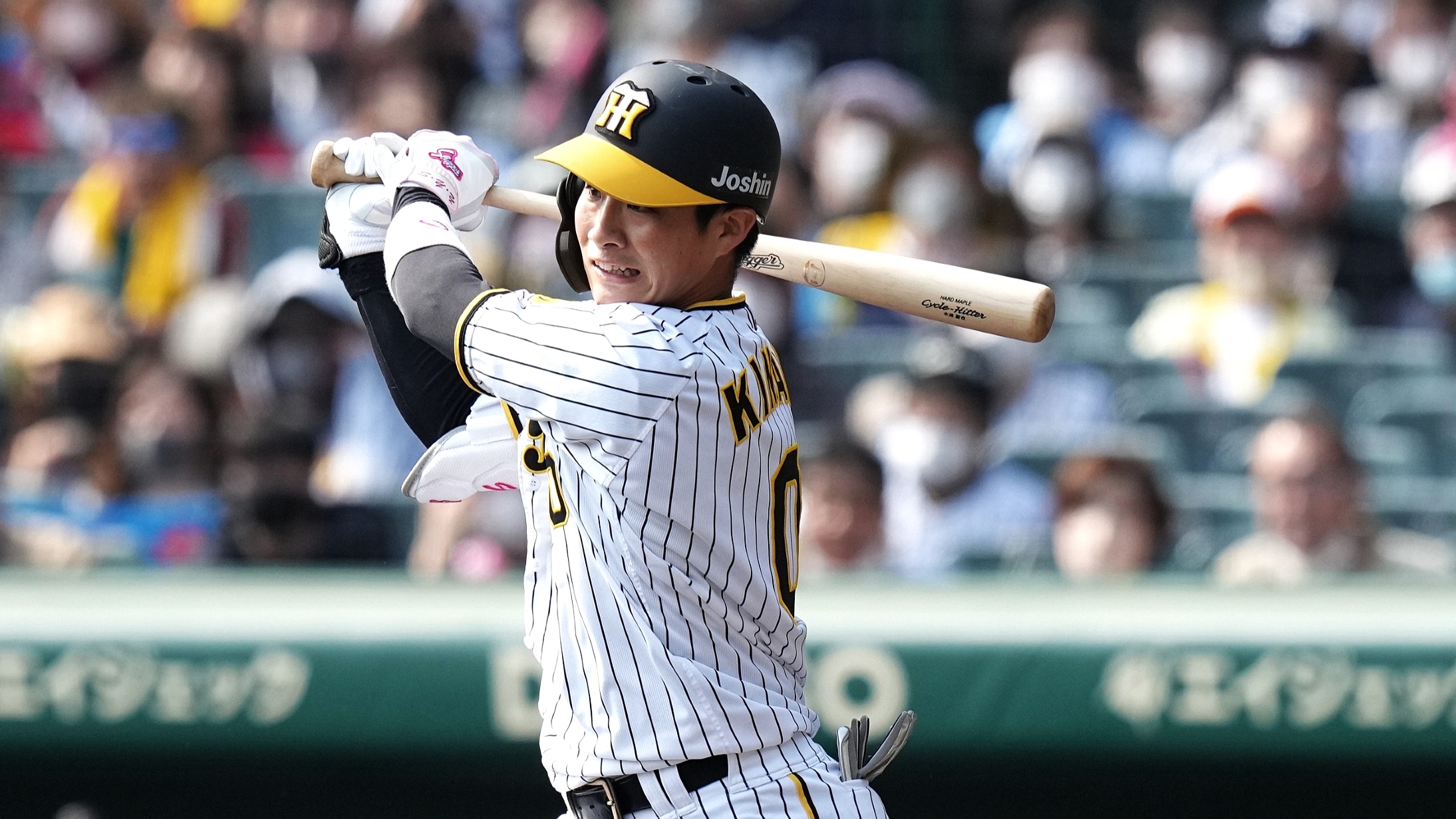 阪神タイガース　木浪聖也選手　使用済みバット　ヒビ割れ有り　① 阪神タイガース 木浪聖也選手 使用済みバット ヒビ割れ有り ① 阪神】木浪