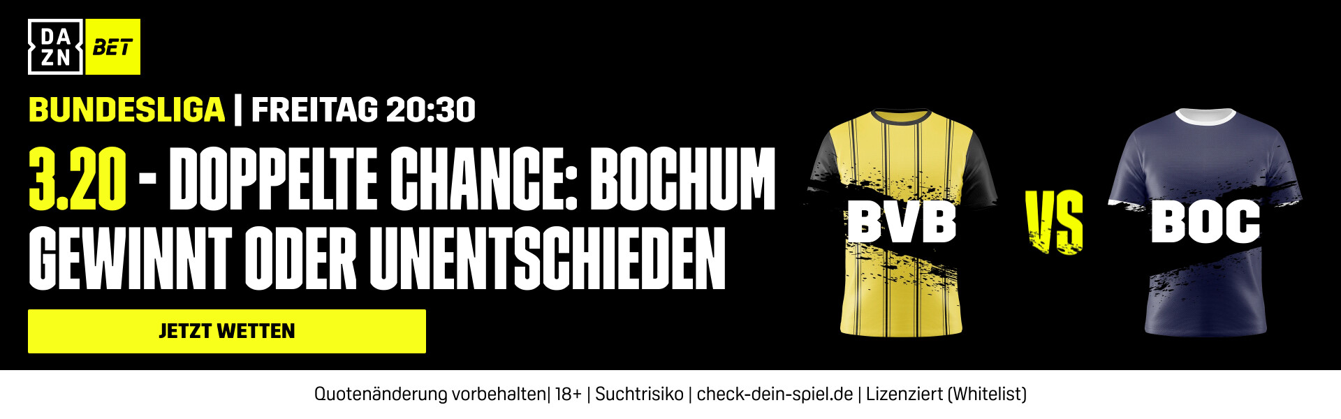 BVB VfL Bochum Doppelte Chance DAZN Bet