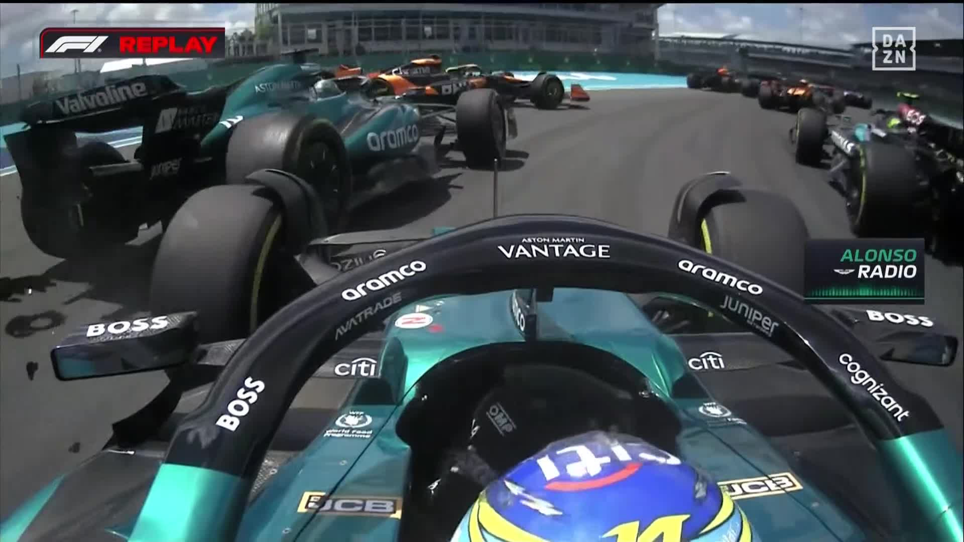 Accidente múltiple en el Sprint del GP de Miami: Fernando Alonso, Lance ...