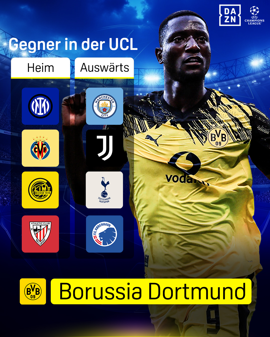 BVB Borussia Dortmund UEFA Champions League Ligaphase