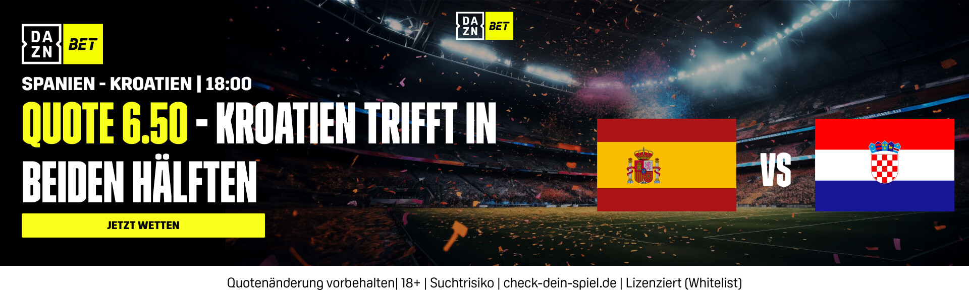 DAZN Bet Kroatein trifft in beiden Halbzeiten