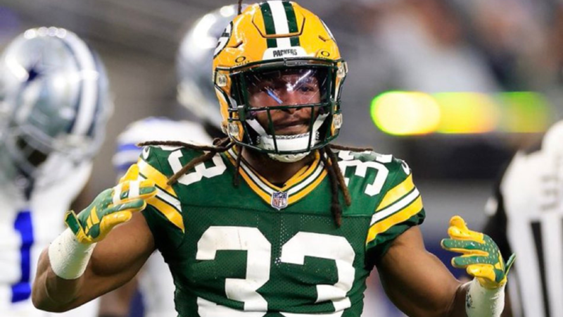 Aaron Jones se convierte en el mejor de la historia de los Green Bay Packers en los Playoffs de la NFL