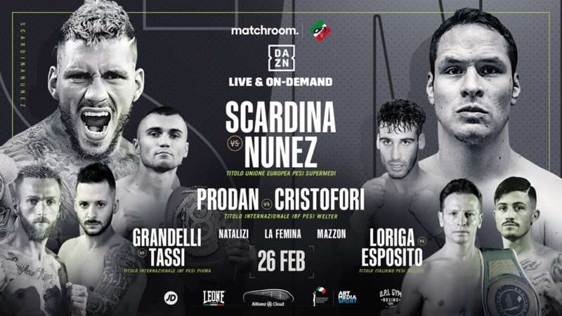 ​Daniele Scardina vs. Cesar Nunez to headline February 26 Matchroom Boxing card in Milan