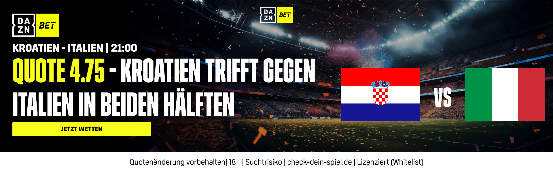 DAZN Bet Kroatien Spanien CRO trifft in beiden Halbzeiten