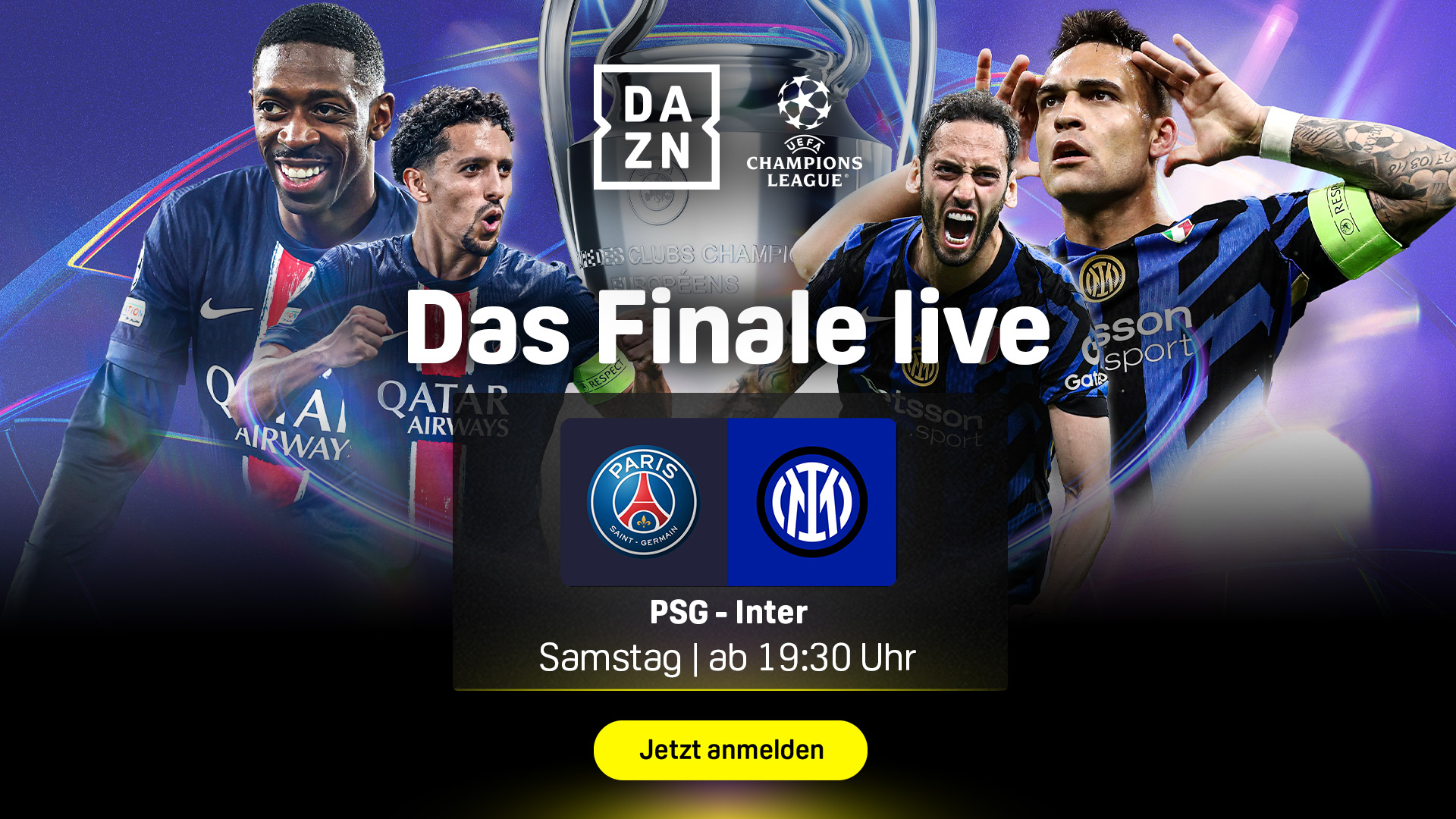 Header short Champions League Finale 2025 live